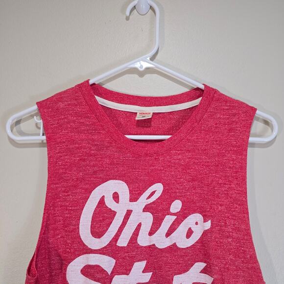 Homage  red ohio state print women's med relax fit tank top - Picture 3 of 9